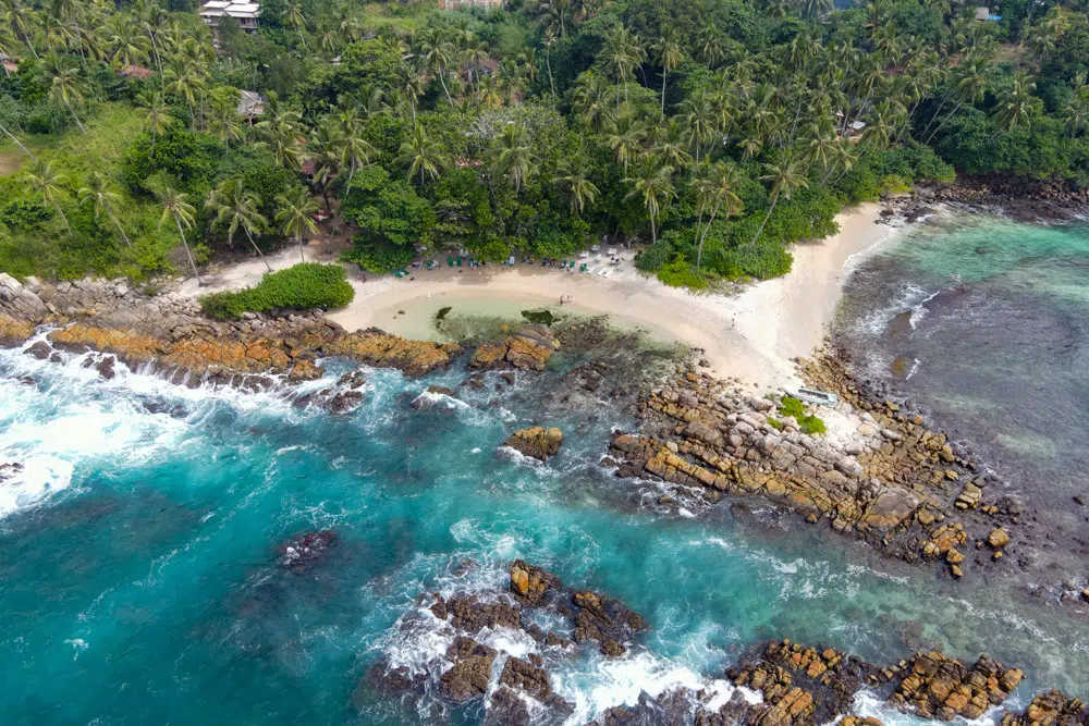 Secret beach Mirissa top view