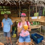 Enjoying a Fresh King coconut in Sri Lanka