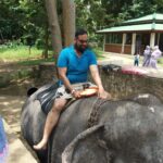 Enjoying Elephant ride in Pinnawala