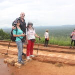 Senior citizen tourist group visiting  the Top of Sigiriya Rock